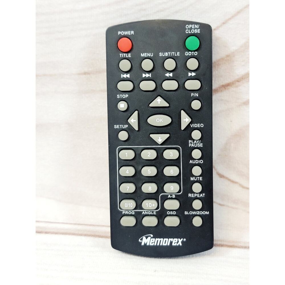 Memorex DVD Player Remote Model OEM MVD2015/2016 Black